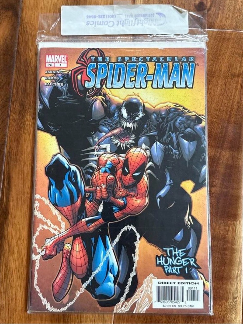 Marvel Spider-Man vs Venom Comic Cover — Orange, Blue, Black